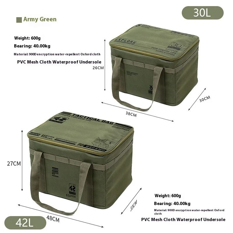 30 To 42 Liter Insulated Folding Camping Storage Bag With Divider 11