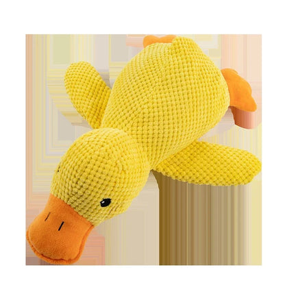 Adorable Dog Toy Plush Toy Sleeping Duck Bite Resistant Chew Companion With Sound Relief For Teeth  5