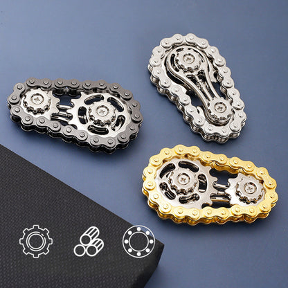 Sprockets Flywheel Fidget Spinner,Metal Bike Chains Design,EDC Spinner for Adults & Kids,Anti Stress Anxiety Relief toy