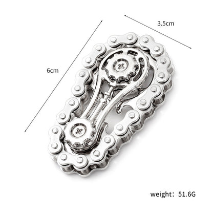 Sprockets Flywheel Fidget Spinner,Metal Bike Chains Design,EDC Spinner for Adults & Kids,Anti Stress Anxiety Relief toy