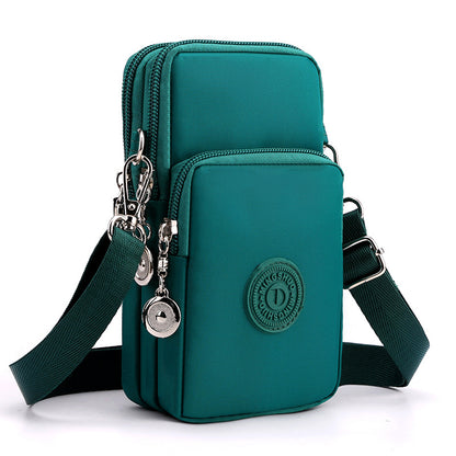 Nylon Cell Phone Bag for Women Small Crossbody Travel Purse, Coin Wallet Shoulder Strap Bag, Lightweight Mobile Phone