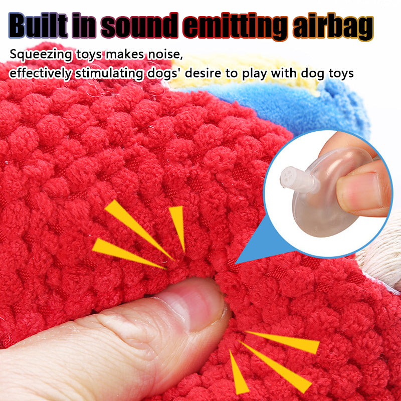 Indestructible Plush Parrot Toy for Dogs Squeaky, Durable Pet Supplies for Small & Big Dogs