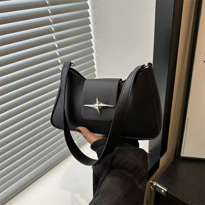 Luxury Y2K Small Purse for Women, Classic PU Leather Shoulder Bag, Vintage Underarm Handbag for Daily Use & Styling