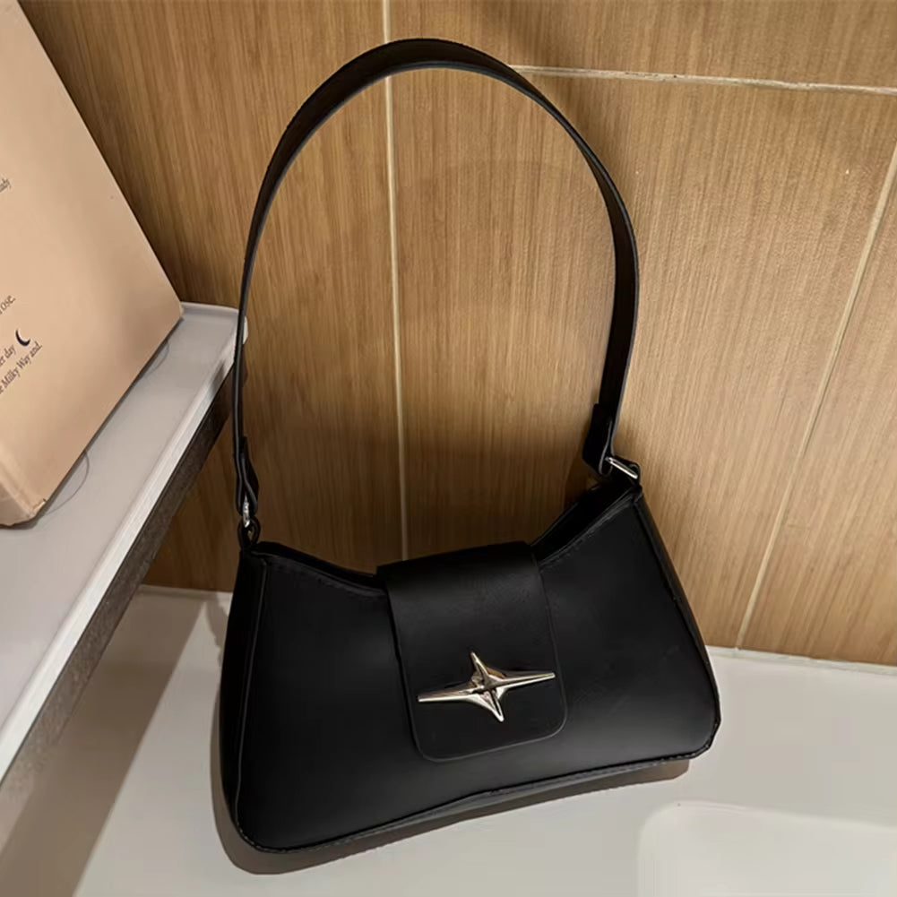 Luxury Y2K Small Purse for Women, Classic PU Leather Shoulder Bag, Vintage Underarm Handbag for Daily Use & Styling