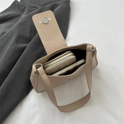 Luxury Y2K Small Purse for Women, Classic PU Leather Shoulder Bag, Vintage Underarm Handbag for Daily Use & Styling