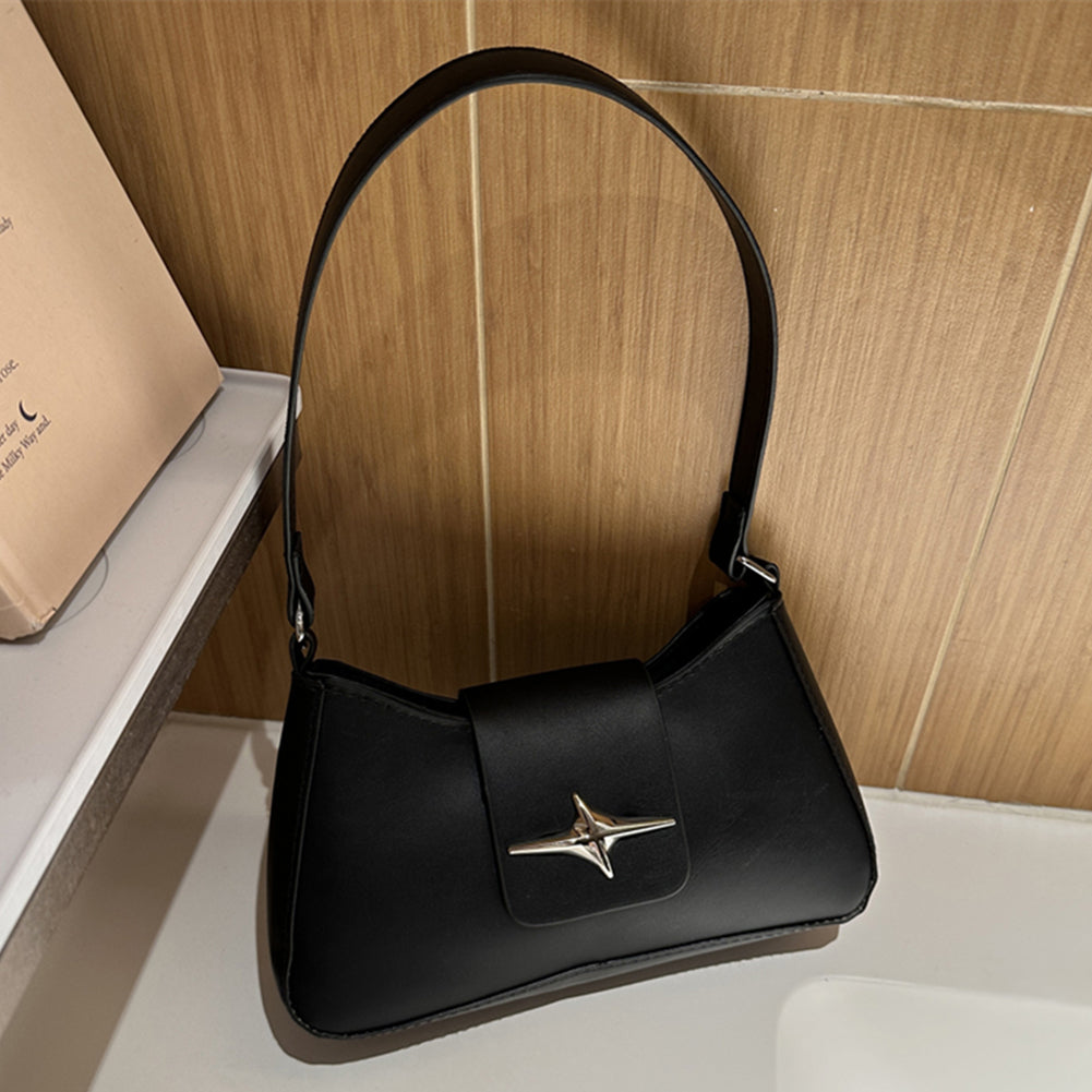 Luxury Y2K Small Purse for Women, Classic PU Leather Shoulder Bag, Vintage Underarm Handbag for Daily Use & Styling