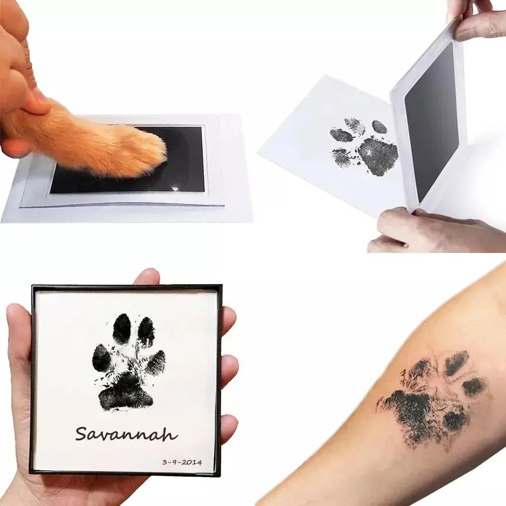 Paw Print Clean Touch Ink Pad Safe Inkless DIY Nose  Pawprint Impression Kit For Dogs  Cats Perfect 1