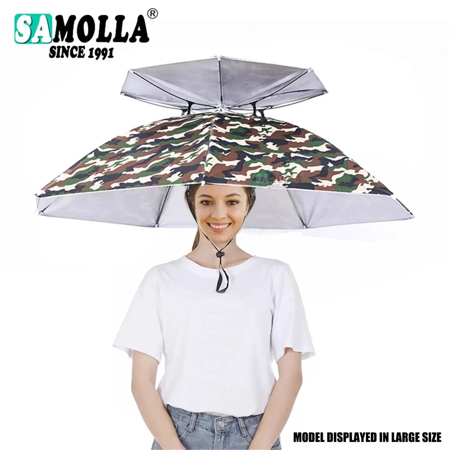 Rain Umbrella Hat Foldable UV Protection Cap