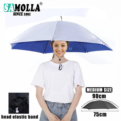 Rain Umbrella Hat Foldable UV Protection Cap 10