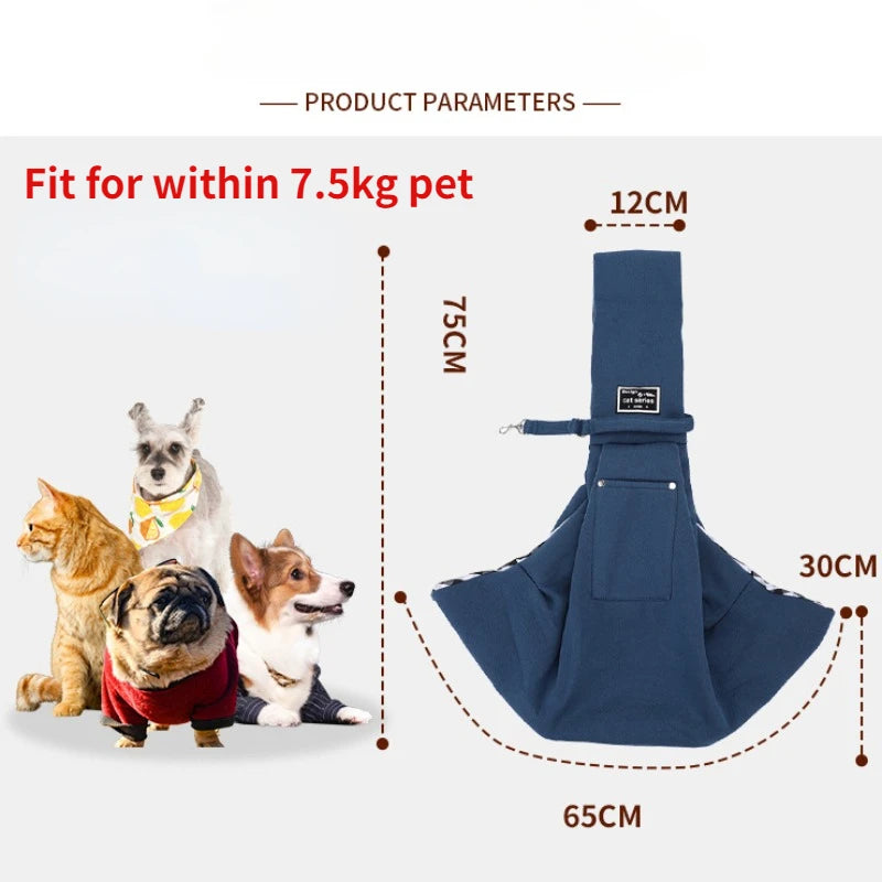 Comfortable Dog Bag – Pet Crossbody Shoulder Bag for Outdoor Travel, Portable Cat & Puppy Sling Carrier – Hands-Free Pet