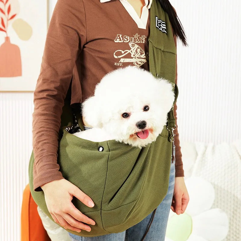 Comfortable Dog Bag – Pet Crossbody Shoulder Bag for Outdoor Travel, Portable Cat & Puppy Sling Carrier – Hands-Free Pet