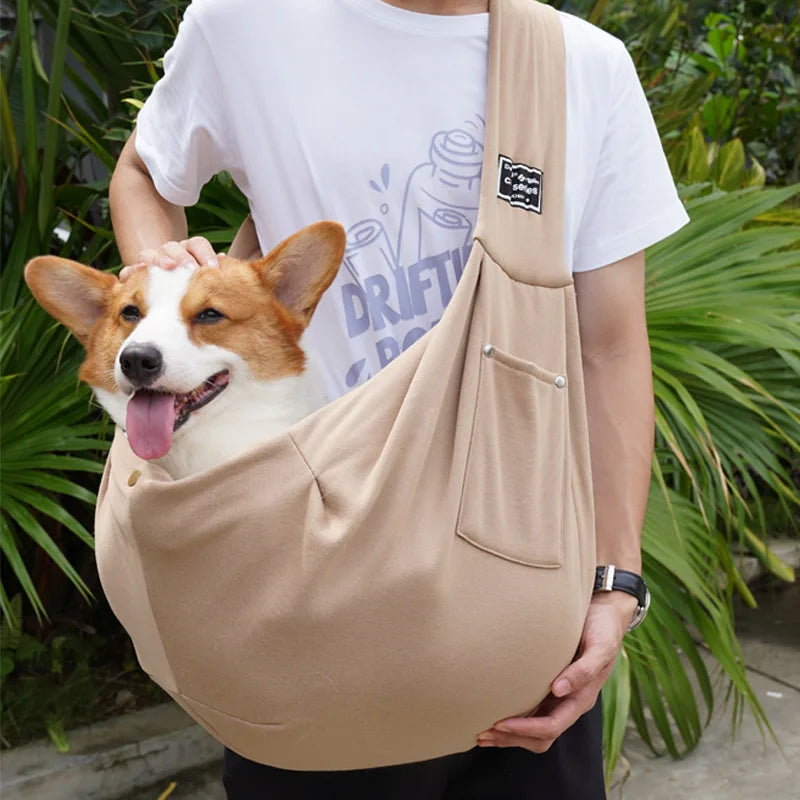 Comfortable Dog Bag – Pet Crossbody Shoulder Bag for Outdoor Travel, Portable Cat & Puppy Sling Carrier – Hands-Free Pet