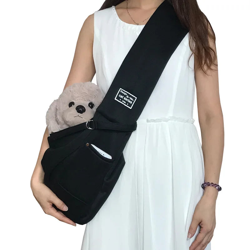 Comfortable Dog Bag – Pet Crossbody Shoulder Bag for Outdoor Travel, Portable Cat & Puppy Sling Carrier – Hands-Free Pet