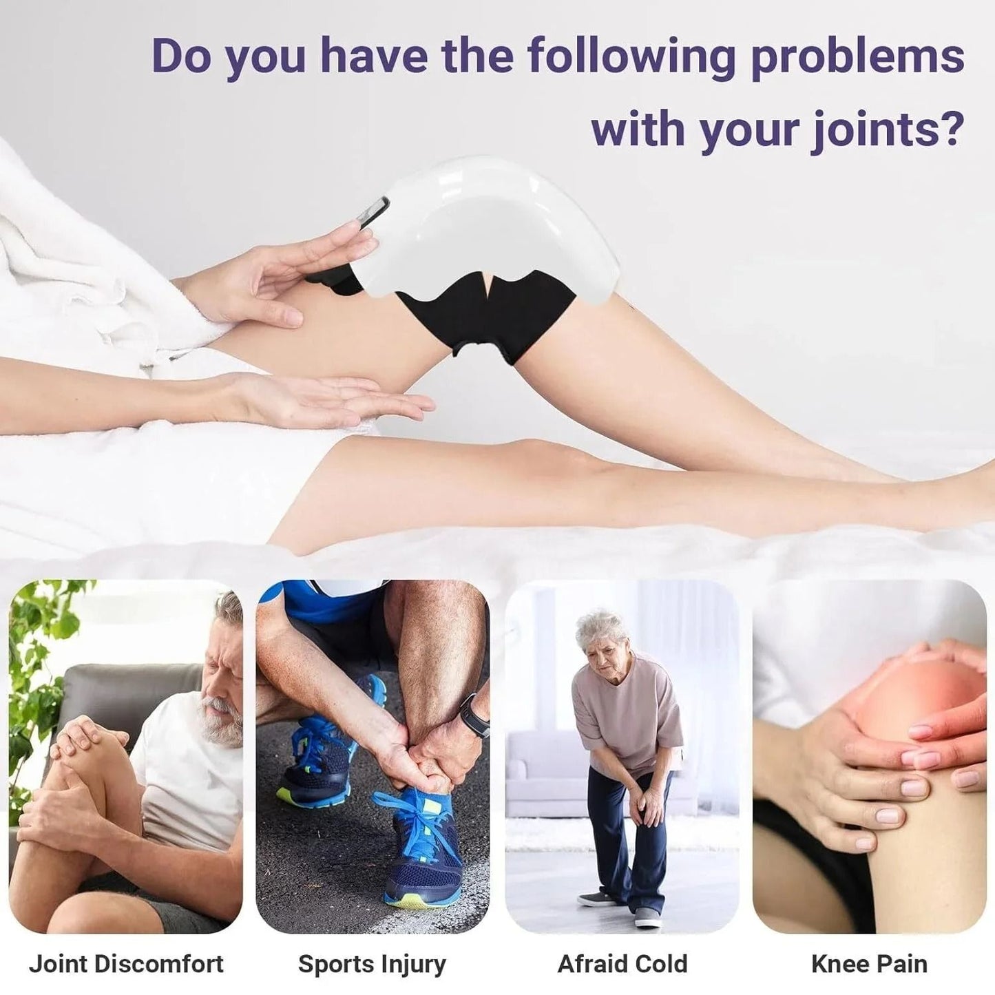 Electric Infrared Heating Knee Massager With Air Pressure Vibration 2