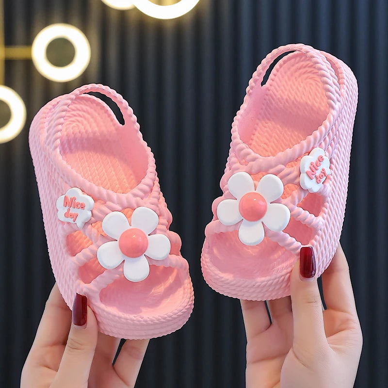 SoftSoled Baby Sandals AntiSlip Beach Shoes For Toddlers  Kids Summer Girls  Boys Bathroom Slippers 1