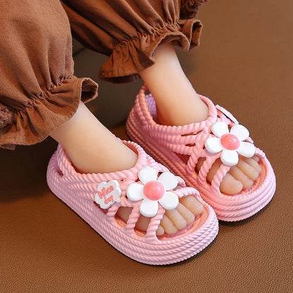 SoftSoled Baby Sandals AntiSlip Beach Shoes For Toddlers  Kids Summer Girls  Boys Bathroom Slippers 4