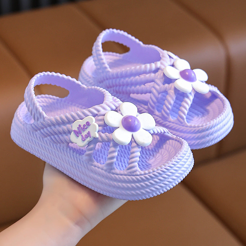 SoftSoled Baby Sandals AntiSlip Beach Shoes For Toddlers  Kids Summer Girls  Boys Bathroom Slippers 6