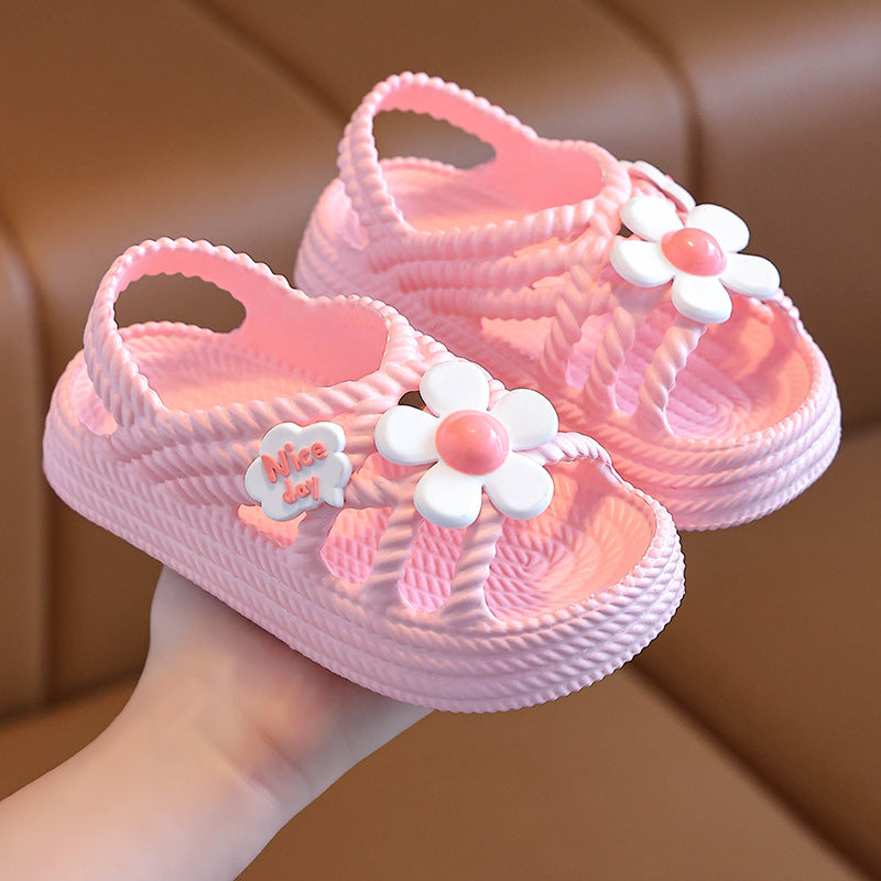 SoftSoled Baby Sandals AntiSlip Beach Shoes For Toddlers  Kids Summer Girls  Boys Bathroom Slippers 7