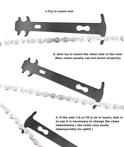 Bike Chain Wear Checker Tool Kit, Speed Repair Set with Chain Link Plier & Magic Buckle Breaker