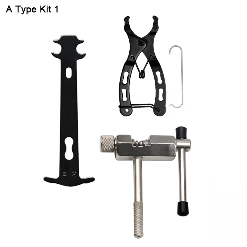 Bike Chain Wear Checker Tool Kit, Speed Repair Set with Chain Link Plier & Magic Buckle Breaker