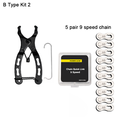 Bike Chain Wear Checker Tool Kit, Speed Repair Set with Chain Link Plier & Magic Buckle Breaker