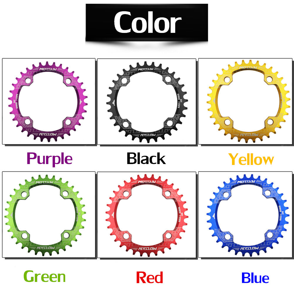 MTB Chainring, Round Narrow Wide Chainwheel, Single Crankset Plate for Mountain Bicycle Upgrade