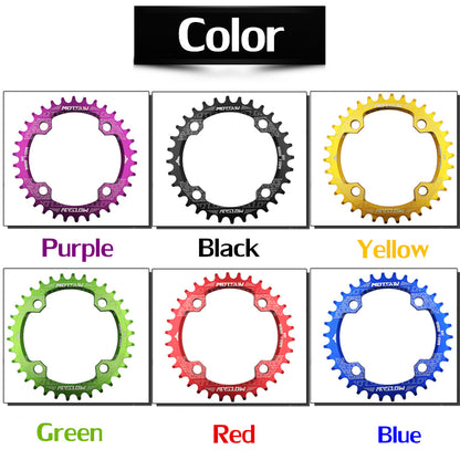 MTB Chainring, Round Narrow Wide Chainwheel, Single Crankset Plate for Mountain Bicycle Upgrade