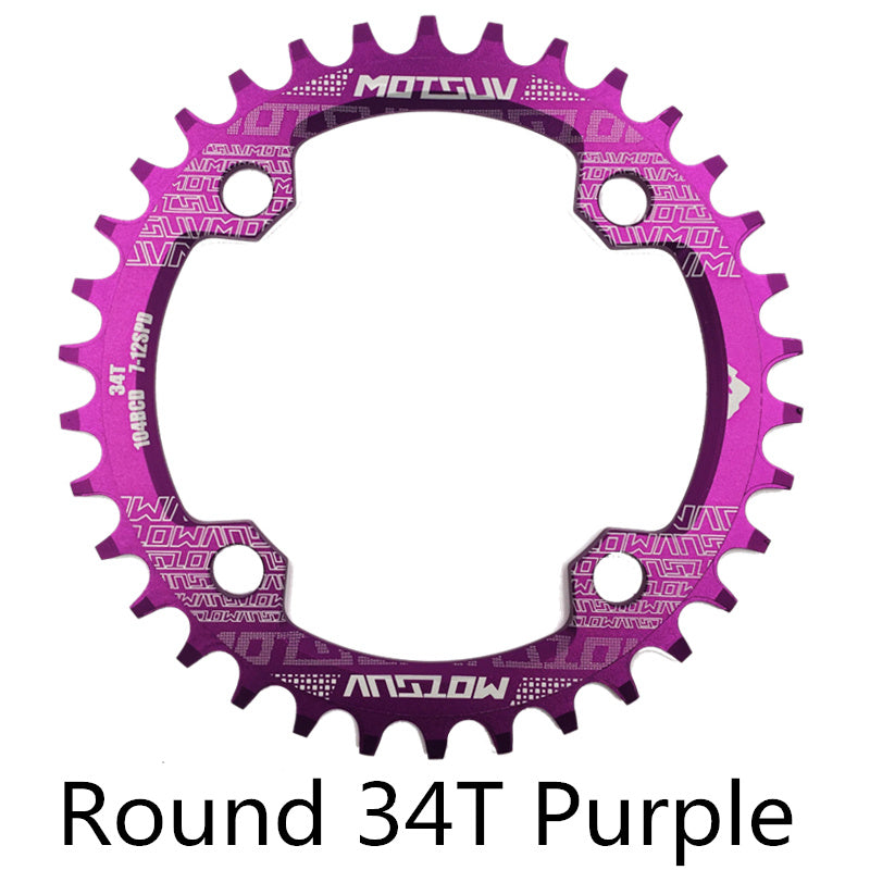 MTB Chainring, Round Narrow Wide Chainwheel, Single Crankset Plate for Mountain Bicycle Upgrade