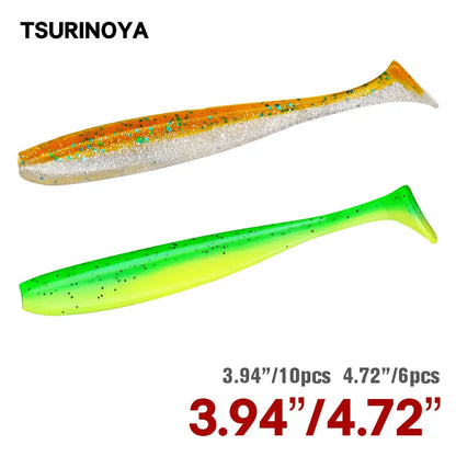 T Tail Worm Baits Easy Shiner Artificial Fishing Lures Odor-Enhanced Bass Wobblers Swimbaits for Freshwater Saltwater