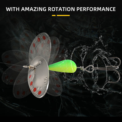 Metal Rotating Blade Spinner, Copper Brass Hard Spoon Lure for Trout & Freshwater Creek Fishing