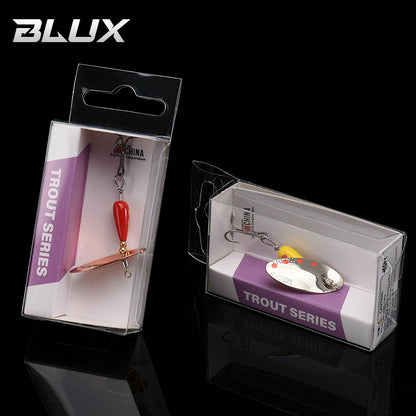 Metal Rotating Blade Spinner, Copper Brass Hard Spoon Lure for Trout & Freshwater Creek Fishing