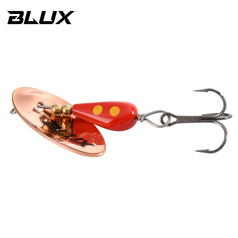 Metal Rotating Blade Spinner, Copper Brass Hard Spoon Lure for Trout & Freshwater Creek Fishing