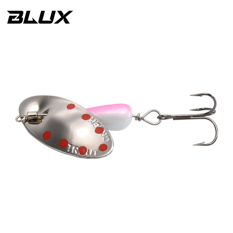 Metal Rotating Blade Spinner, Copper Brass Hard Spoon Lure for Trout & Freshwater Creek Fishing