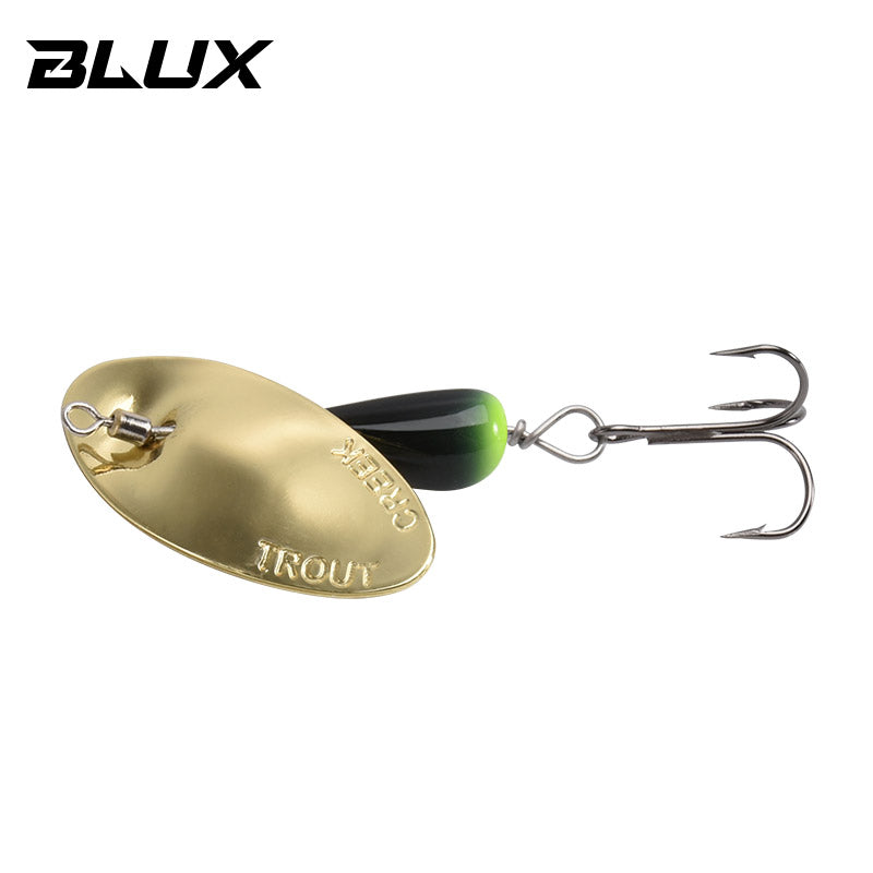 Metal Rotating Blade Spinner, Copper Brass Hard Spoon Lure for Trout & Freshwater Creek Fishing