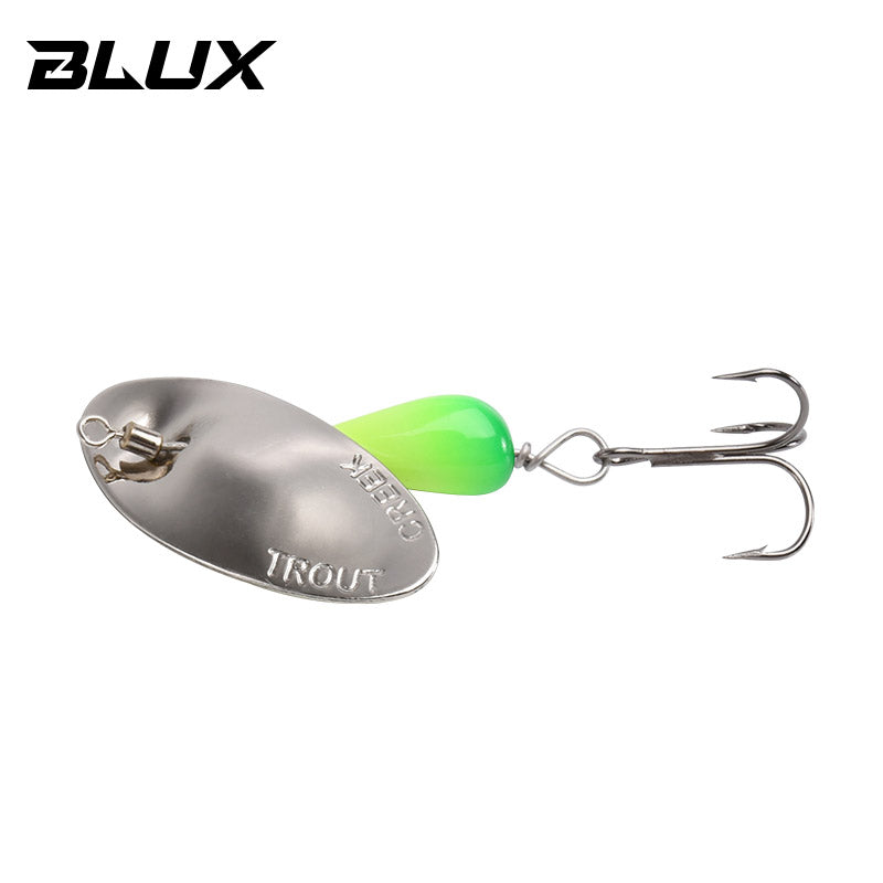 Metal Rotating Blade Spinner, Copper Brass Hard Spoon Lure for Trout & Freshwater Creek Fishing