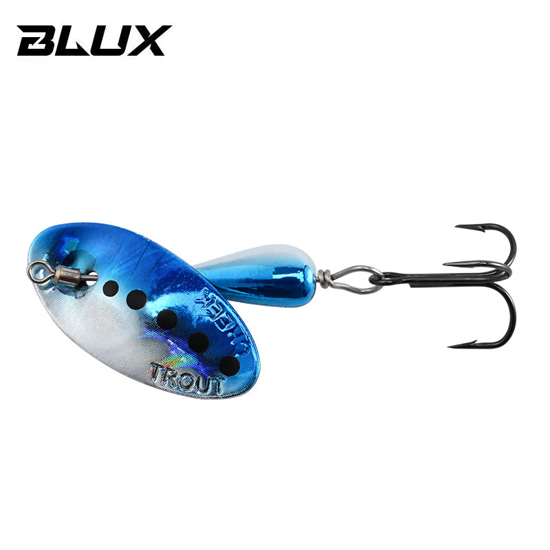 Metal Rotating Blade Spinner, Copper Brass Hard Spoon Lure for Trout & Freshwater Creek Fishing