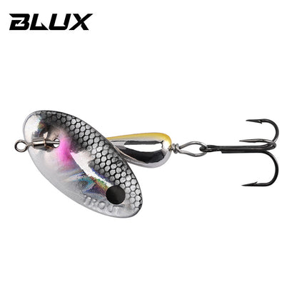 Metal Rotating Blade Spinner, Copper Brass Hard Spoon Lure for Trout & Freshwater Creek Fishing