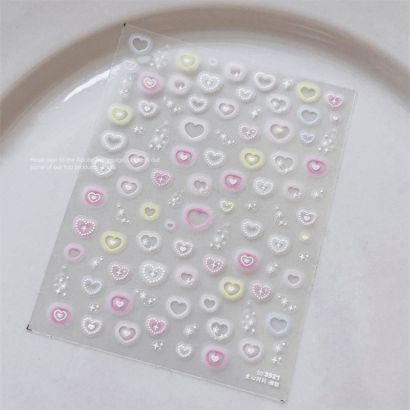 1 Piece Kawaii Red Cherry Bow Nail Stickers 5D Cute Fruit Design Adhesive Decorative Stickers for High-Quality Nail Art