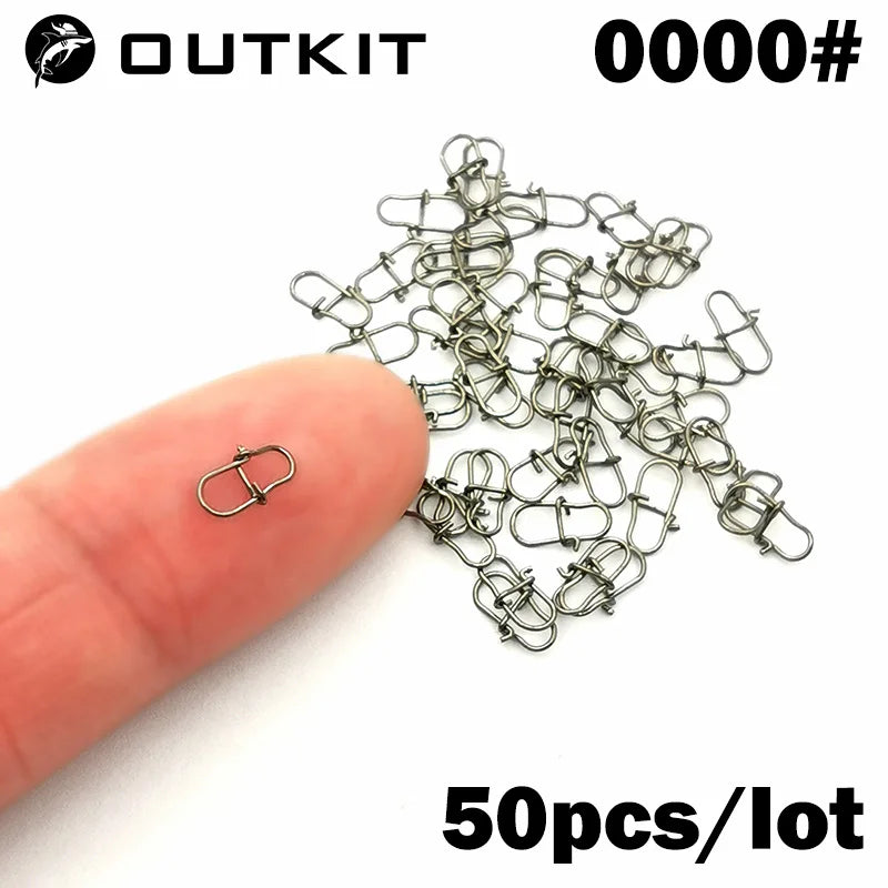 Fishing Swivel Clips Stainless Steel Pin Connector, Rolling Swivels Set for Lures, Sea Fishing Gear & Tackle Accessories