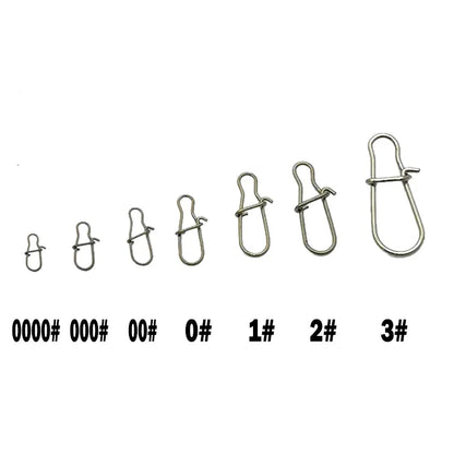Fishing Swivel Clips Stainless Steel Pin Connector, Rolling Swivels Set for Lures, Sea Fishing Gear & Tackle Accessories