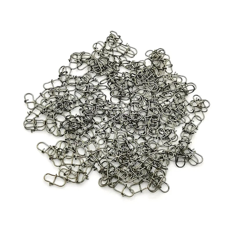 Fishing Swivel Clips Stainless Steel Pin Connector, Rolling Swivels Set for Lures, Sea Fishing Gear & Tackle Accessories