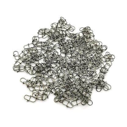 Fishing Swivel Clips Stainless Steel Pin Connector, Rolling Swivels Set for Lures, Sea Fishing Gear & Tackle Accessories
