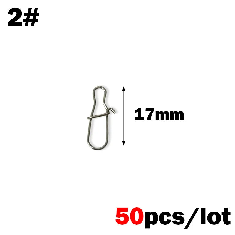 Fishing Swivel Clips Stainless Steel Pin Connector, Rolling Swivels Set for Lures, Sea Fishing Gear & Tackle Accessories