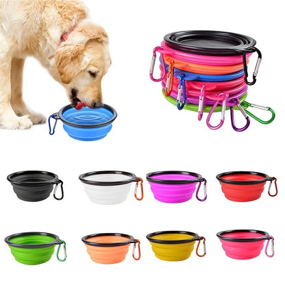 Portable Pet Food Bowl Durable TPR Bowl for Cats & Dogs | Collapsible Silicone Travel Bowl for Outdoor Water & Food