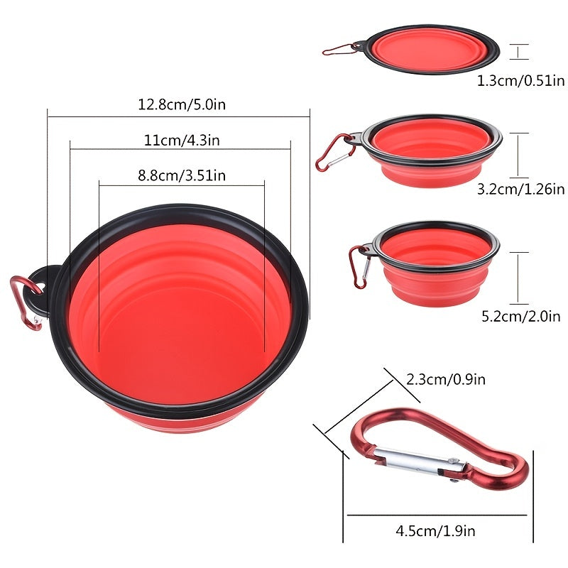 Portable Pet Food Bowl Durable TPR Bowl for Cats & Dogs | Collapsible Silicone Travel Bowl for Outdoor Water & Food