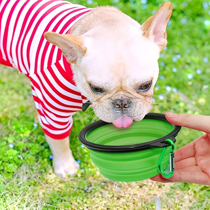 Portable Pet Food Bowl Durable TPR Bowl for Cats & Dogs | Collapsible Silicone Travel Bowl for Outdoor Water & Food