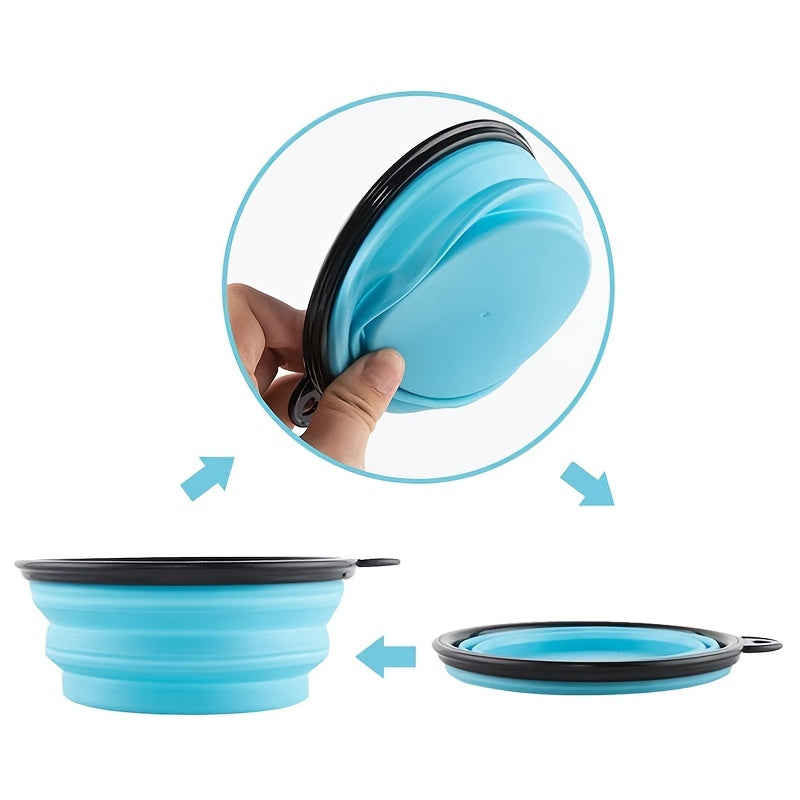 Portable Pet Food Bowl Durable TPR Bowl for Cats & Dogs | Collapsible Silicone Travel Bowl for Outdoor Water & Food