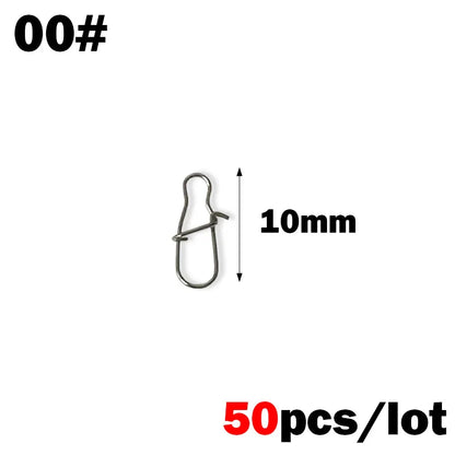 Fishing Swivel Clips Stainless Steel Pin Connector, Rolling Swivels Set for Lures, Sea Fishing Gear & Tackle Accessories