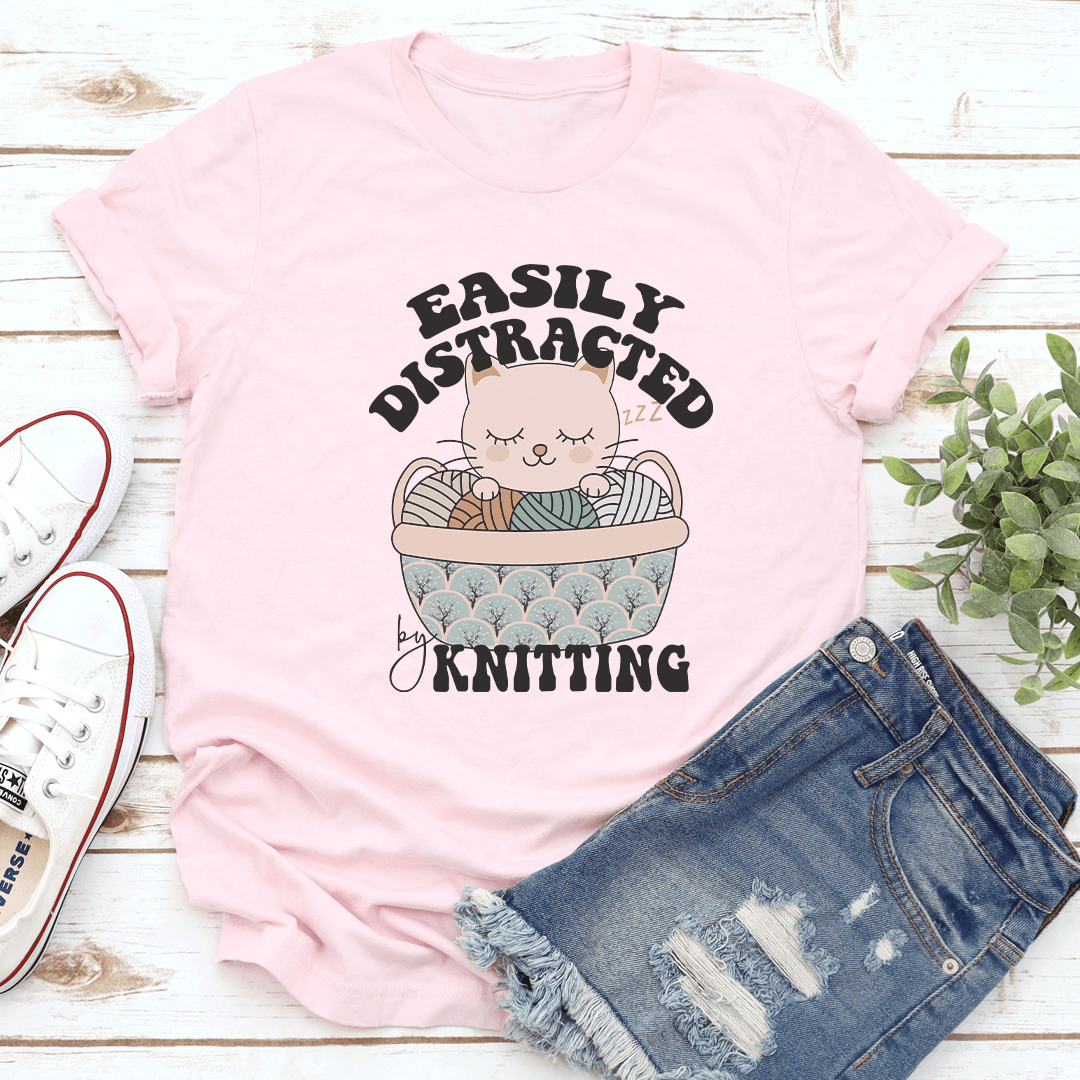 Easily Distracted By Knitting Tee