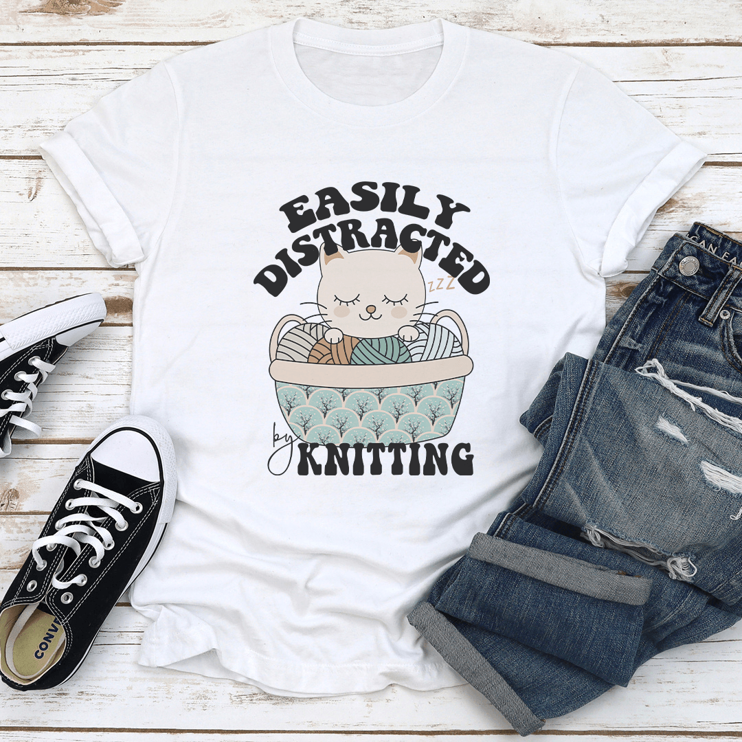 Easily Distracted By Knitting Tee 2